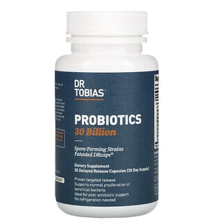 Dr. Tobias, пробиотик, 30 млрд КОЕ, 30 капсул с отсроченным высвобождением
