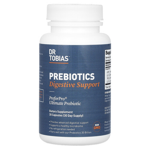 Dr. Tobias Prebiotics, Digestive Support, 15 mg, 30 Capsules