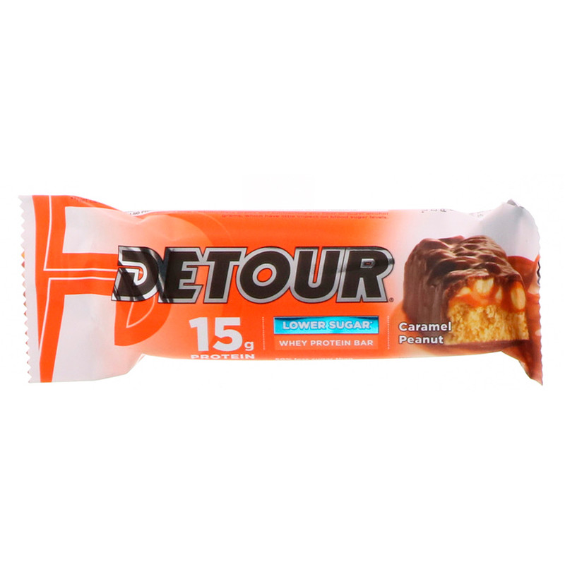Detour, Whey Protein Bar, Caramel Peanut, 9 Bars, 1.5 oz (43 g) Each