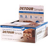 Detour, Simple, Whey Protein Bars, Chocolate Chip Caramel, 9 Bars, 1.1 oz (30 g) Each