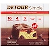 Detour, シンプル、ホエイ・プロテインバー、ソルテッド・キャラメルクッキードウ、9本、各30g