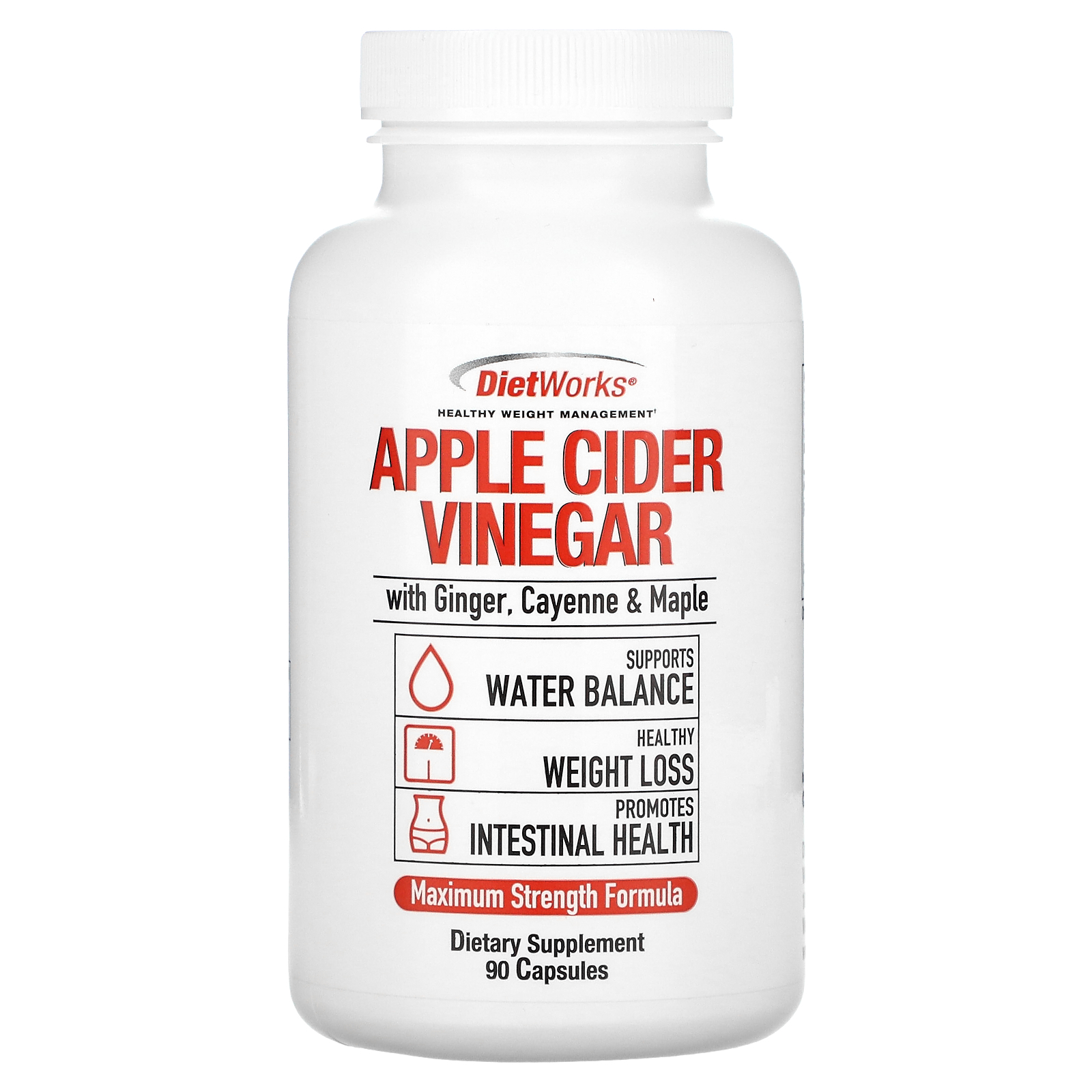 DietWorks, Apple Cider Vinegar, 90 Capsules