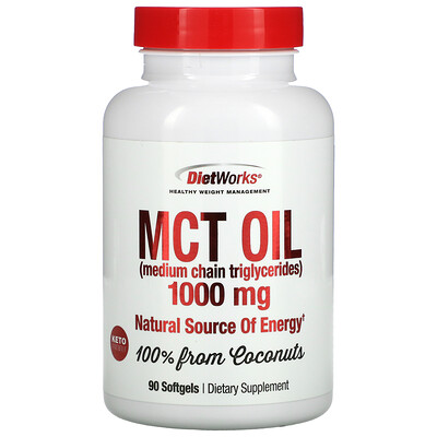 DietWorks, MCT Oil, 1,000 mg, 90 Softgels
