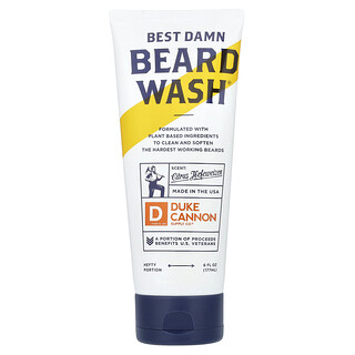 Duke Cannon Supply Co., Best Damn Beard Wash®, Jabón líquido para barbas Best Damn Beard, Citrus Hefeweizen, 177 ml (6 oz. líq.)