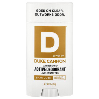 Duke Cannon Supply Co., Air Defense™, Active Deodorant, Aluminum Free, Sawtooth, 3 oz (85 g)