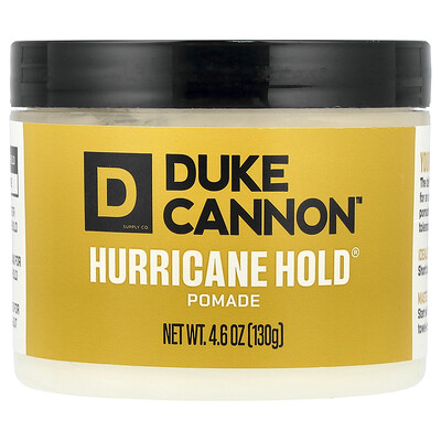 Duke Cannon Supply Co., Pomada Hurricane Hold®, Fijación máxima, Sin brillo, 130 g (4,6 oz)