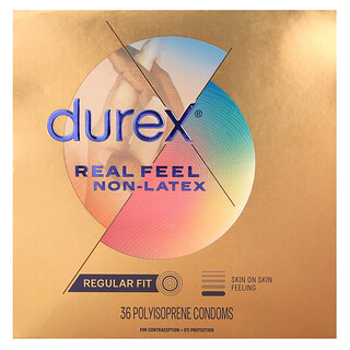 Durex, 真实感觉非乳胶，合身款，36 聚异戊二烯免孕套