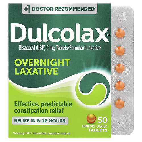 Dulcolax Stimulant Laxative Tablets for Constipation Relief - 50.0 ea