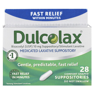 Dulcolax, Supositório Laxante Medicado, 28 Supositórios em Formato Confortável