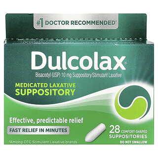 Dulcolax, Medicated Laxative Suppository, 28 Comfort Shaped Suppositories