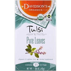 Купить Davidson's Tea, Тулси, листовой чай органического происхождения, без кофеина, 25 чайных пакетов, 45 г (1,58 унции)  на IHerb