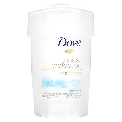 Dove Clinical Protection, дезодорант-антиперспирант Prescription Strength, аромат Оригинальный, 48г