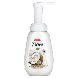 Dove, 泡沫洗手液，椰子汁和杏仁奶，6.8 盎司（200 毫升）。