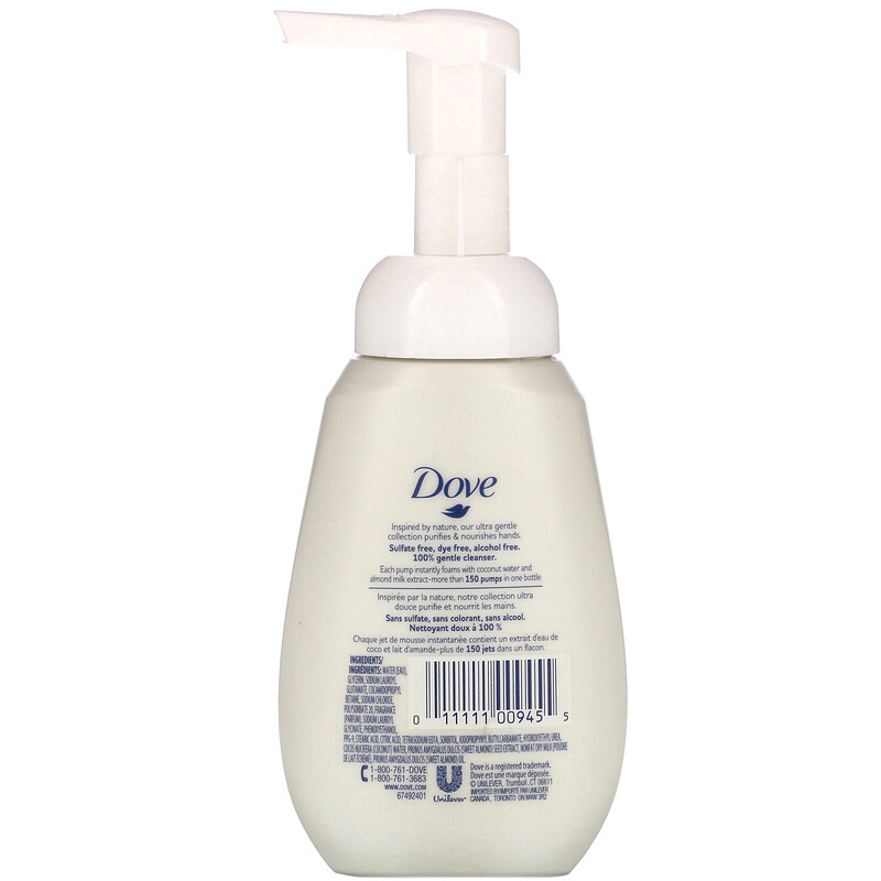 Dove, Foaming Hand Wash, Coconut Water & Almond Milk, 6.8 fl oz (200 ml