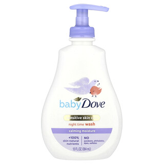 Dove, Bebés, Cuidado de la piel sensible, Jabón líquido de noche, Humectación calmante, 384 ml (13 oz. líq.)