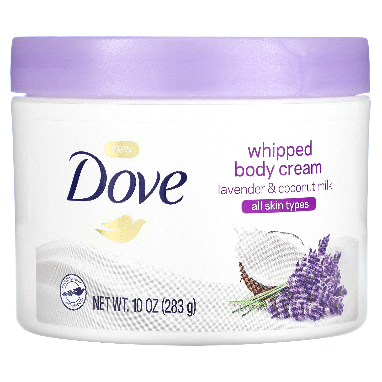 Dove, Whipped Body Cream, Lavender & Coconut Milk, 10 oz (283 g)