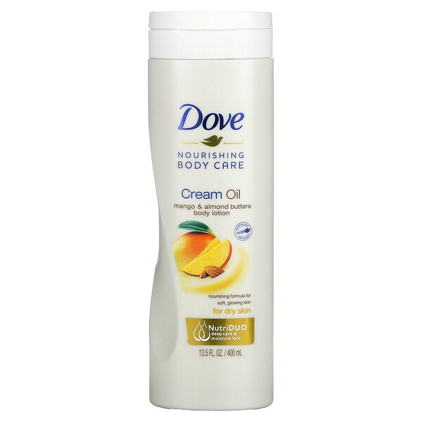 Dove‏, Nourishing Body Care, Cream Oil Body Lotion, Mango & Almond Butters, 13.5 fl oz (400 ml)