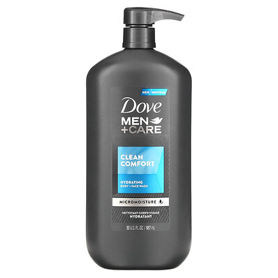 Dove Men + Care, гель для душа и тела, комфортное очищение, 887 мл (30 жидк. Унций)