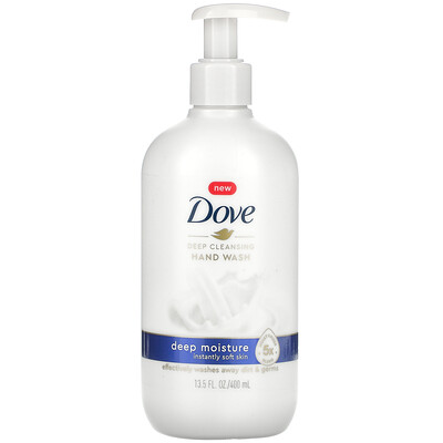 Dove Средство для мытья рук Deep Cleansing, Deep Moisture, 13,5 жидких унций (400 мл)
