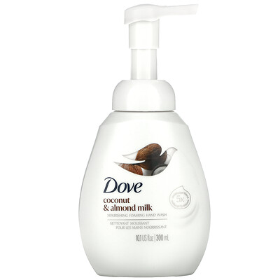 Купить Dove Питательная пенка для мытья рук, кокосовое и миндальное молоко, 10, 1 жидких унций (300 мл)