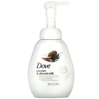 Dove, Питательная пенка для мытья рук, кокосовое и миндальное молоко, 10,1 жидких унций (300 мл)