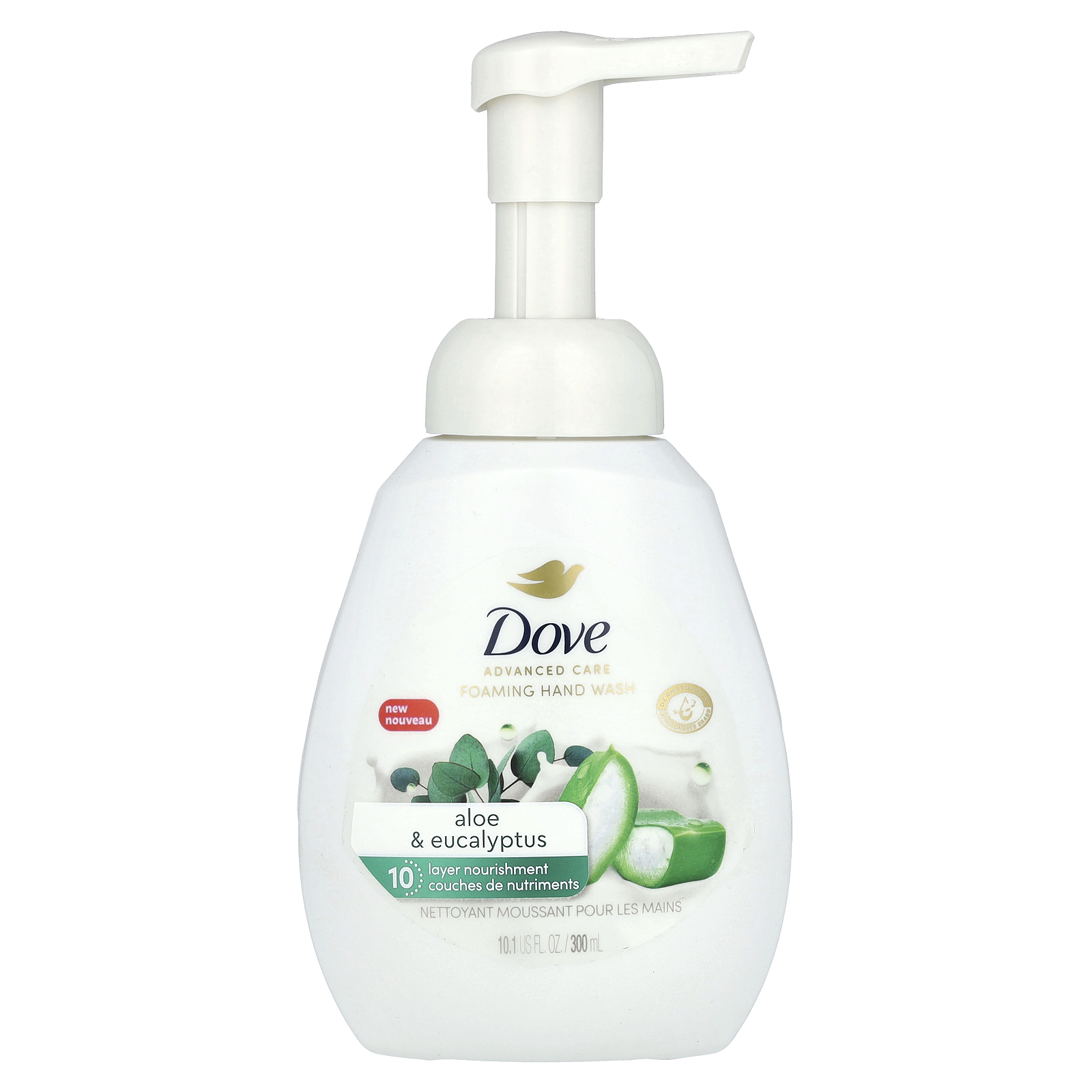 Dove (도브), 포밍 핸드 워시, 알로에 & 유칼립투스, 300ml(10.1fl oz) (판매가 중단된 상품)