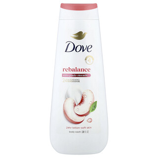 Dove, Pencuci Badan Rebalance, Pic Putih + Susu Beras, 20 fl oz