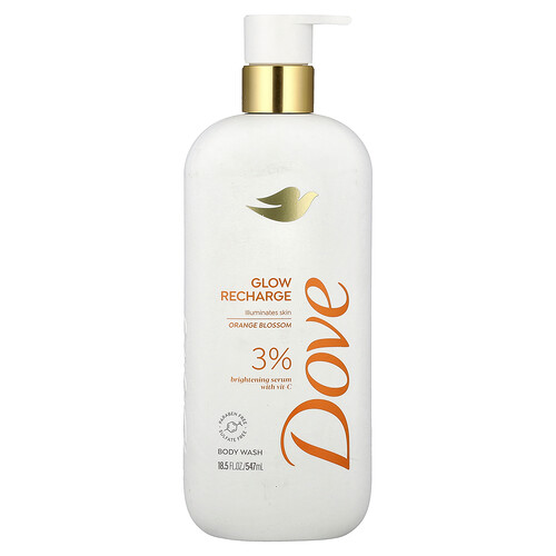 Dove, Glow Recharge, Body Wash, Orange Blossom, 18.5 fl oz (547 ml)