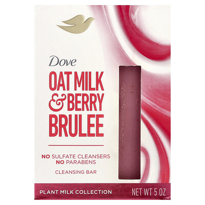 Product Image for Dove, Plant Milk Cleansing Bar Soap, Oat Milk & Berry Brulee, 5 oz
