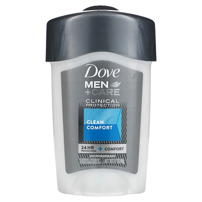 Dove Men+Care, дезодорант-антиперспирант, клиническая защита, «Чистый комфорт», 48 г (1,7 унции)