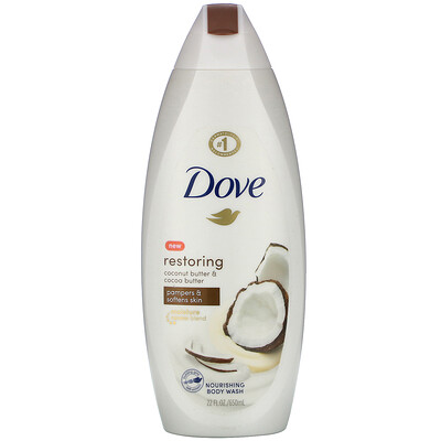 Dove Nourishing Body Wash, Restoring, Coconut Butter & Cocoa Butter, 22 fl oz (650 ml)