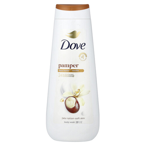 Dove Pamper Body Wash, Shea Butter + Vanilla, 20 fl oz