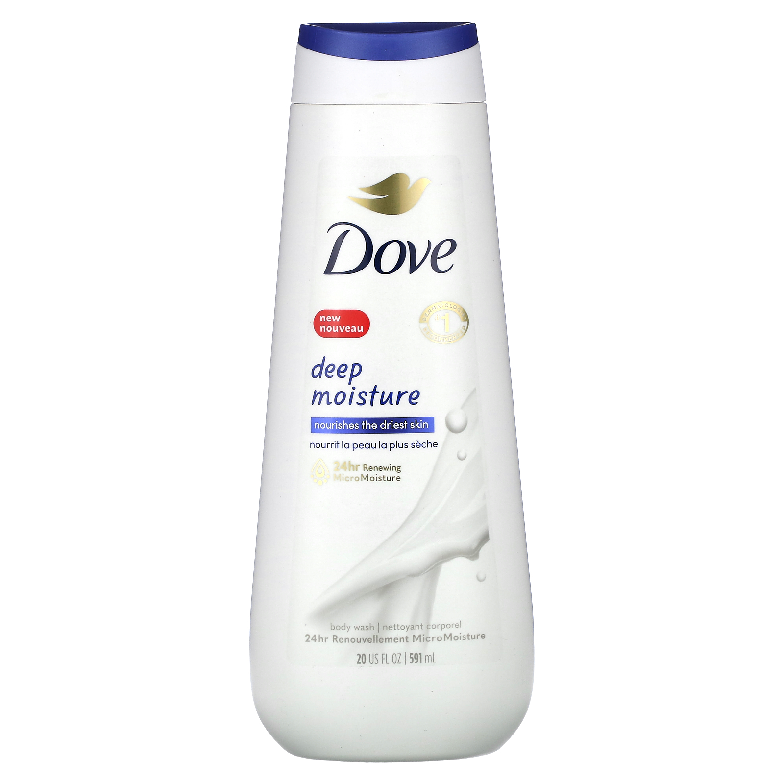Dove, Deep Moisture, Body Wash, 20 fl oz (591 ml)