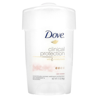 Dove ClinicalProtection, Prescription Strength, дезодорант-антиперспирант, восстановление кожи, 48г (1,7унции)