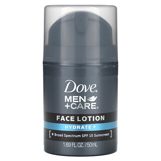 Dove, Men + Care, Lotion pour le visage, Hydrate +, FPS 15, 50 ml