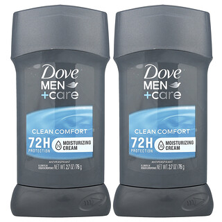 Dove, Men+Care, Deodorante antitraspirante, Clean Comfort, 2 confezioni, 76 g ciascuna