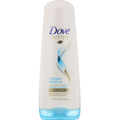 Dove Nutritive Solutions, Oxygen Moisture Conditioner, For Fine, Flat Hair, 12 fl oz (355 ml)