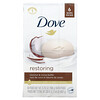 Dove‏, صابون استعادة النضارة، جوز الهند وزبدة الكاكاو، 6 صابونات، 3.75 أونصة (106 جم) لكل صابونة