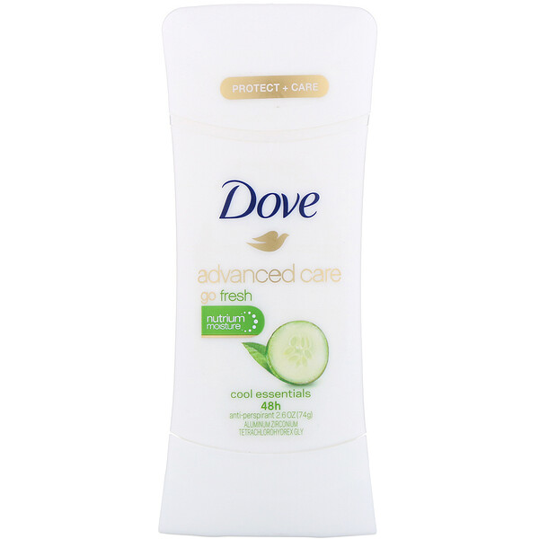 Dove, Дезодорант-антиперспирант Advanced Care Go Fresh, аромат «Основы прохлады», 74 г
