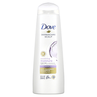 Dove Dermacare Scalp, шампунь против перхоти, успокаивающее увлажняющее средство, 355 мл (12 жидк. Унций)