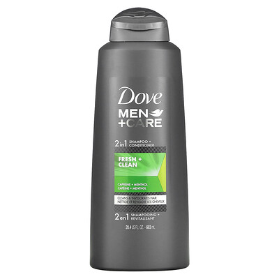 Dove Men + Care, шампунь и кондиционер 2 в 1, Fresh & Clean, 603 мл (20,4 жидк. Унции)