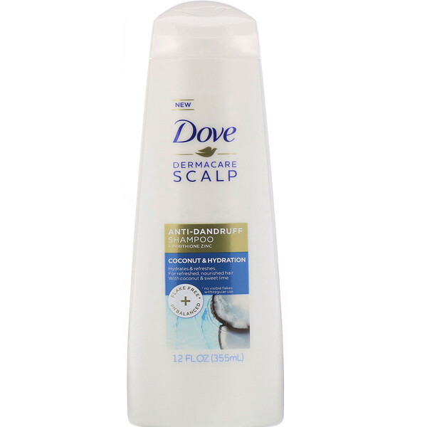 Dermacare, Scalp, Anti-Dandruff Shampoo, Coconut & Hydration, 12 fl oz (355 ml)