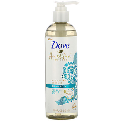 Купить Dove Amplified Textures, Hydrating Cleanse Shampoo, 11.5 fl oz (340 ml)