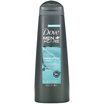 Купить Dove Men + Care, шампунь и кондиционер 2 в 1, восстанавливающее действие, эвкалипт и береза, 355 мл (12 жидк. Унций)