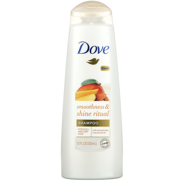 Dove, Smoothness & Shine Ritual Shampoo, For Dull and Dry Hair, Mango Butter And Almond Oil, 12 fl oz (355 ml)