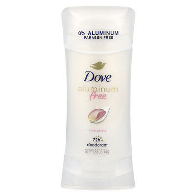Dove, Aluminum Free Deodorant, Rose Petals, 2.6 oz (74 g)