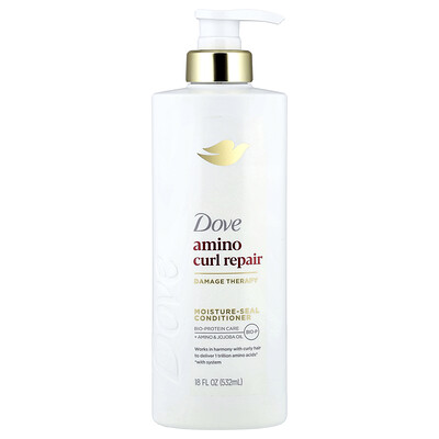 Product Image for Dove, Amino Curl Repair, Moisture-Seal Conditioner, For Curly, Coily Hair Types, 18 fl oz (532 ml)