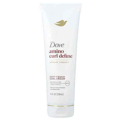 Product Image for Dove, Amino Curl Define, Soft Touch Curl Cream, For Curly, Coily Hair Types, 8 fl oz (236 ml)