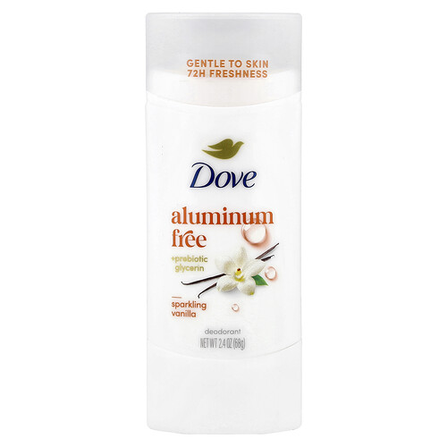 Dove Aluminum Free Deodorant, Sparkling Vanilla, 2.4 oz (68 g)