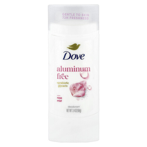 Dove Aluminum Free Deodorant, Rose Mist, 2.4 oz (68 g)